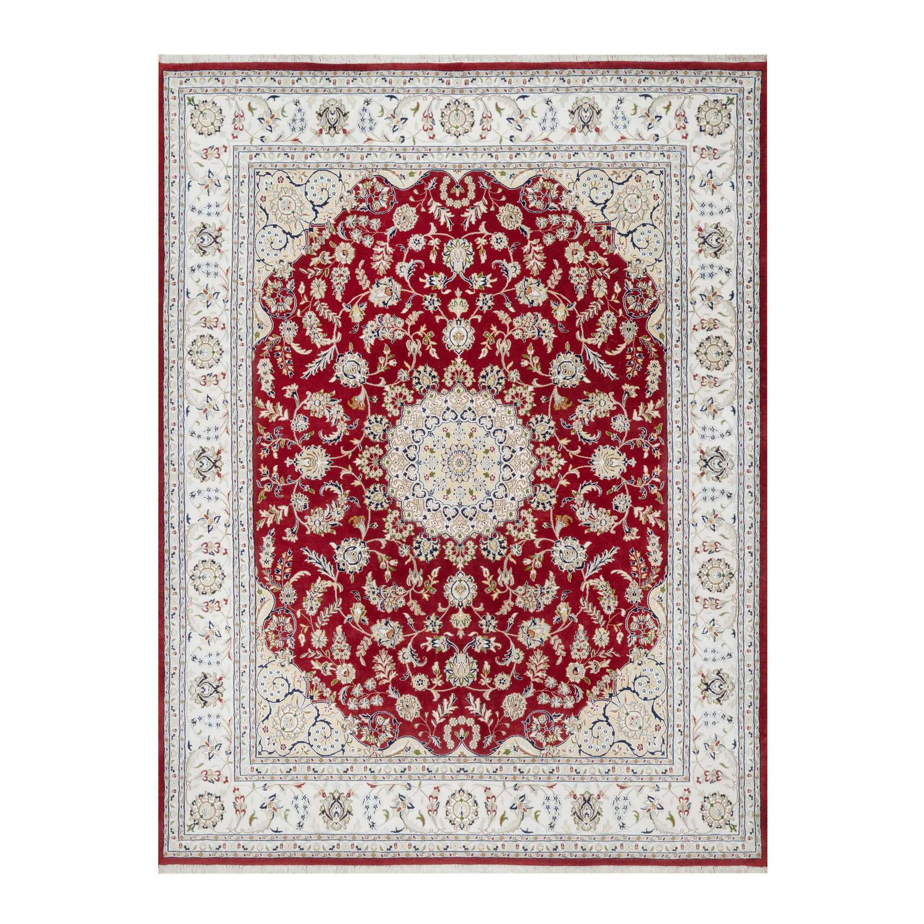 Traditional Silk Hand-Knotted Area Rug 7'10